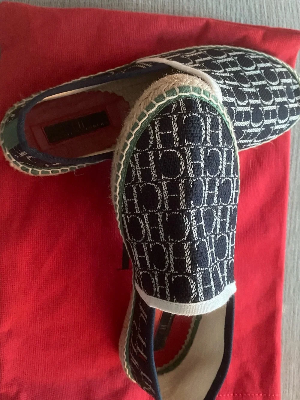Designer Black Patterned Espadrilles - Men